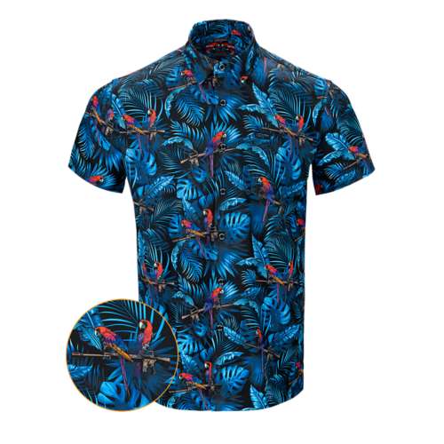 Men's Retro Rifle Jungle Button Up Shirt