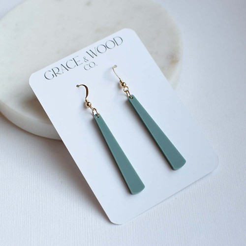 Grace Earrings in Dark Wood Grace Earrings in Dark Wood