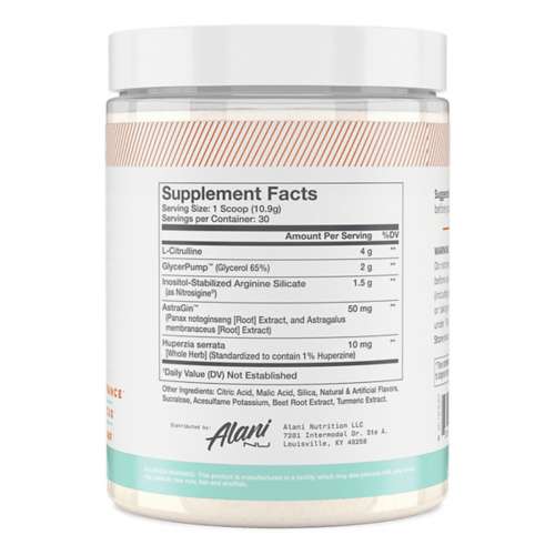 Alani NU Pump Stim Free PreWorkout Supplement