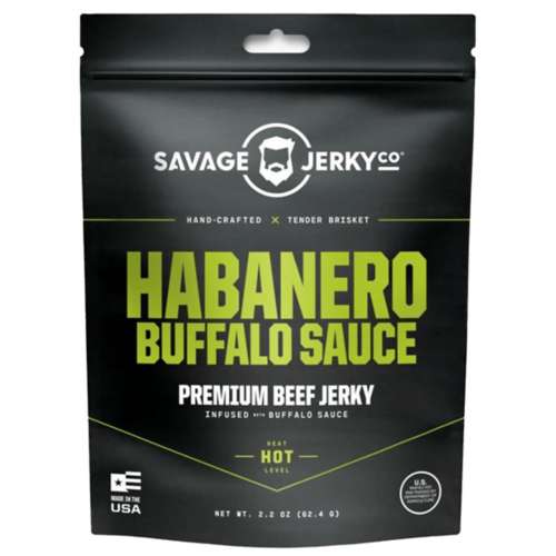 Savage Jerky Habanero Buffalo Sauce Beef Jerky