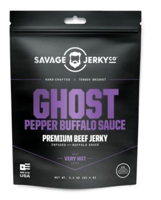 Savage Jerky Ghost Pepper Buffalo Sauce Beef Jerky