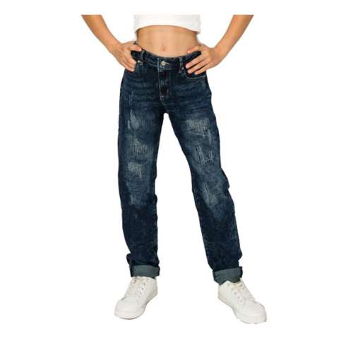 Girls' Tractr Destruction Weekender Mom Jeans