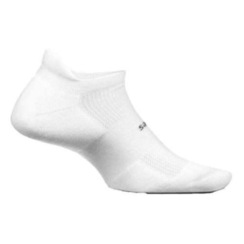 Adult Feetures High Performance Ultra Light Tab No Show running Silver Socks