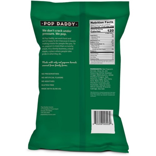 Pop Daddy Popcorn Dill Pickle Flavored Popcorn - Primary Image