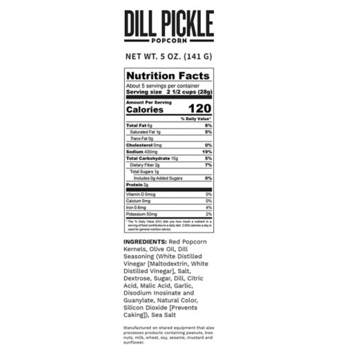 Pop Daddy Popcorn Dill Pickle Flavored Popcorn - Primary Image