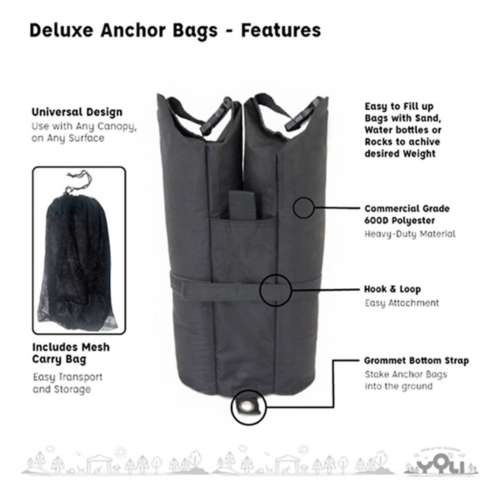 YOLI Deluxe Canopy Anchor Bags