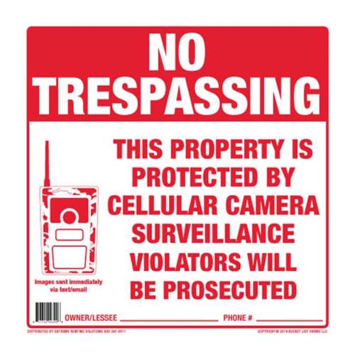 Xtreme Hunting Solutions No Trespassing Sign
