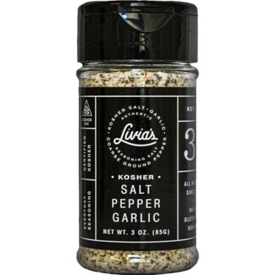 Livia's Salt Pepper Garlic Kosher Seasoning