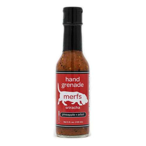Merfs Condiments Hand Grenade Sriracha Hot Sauce 5 oz