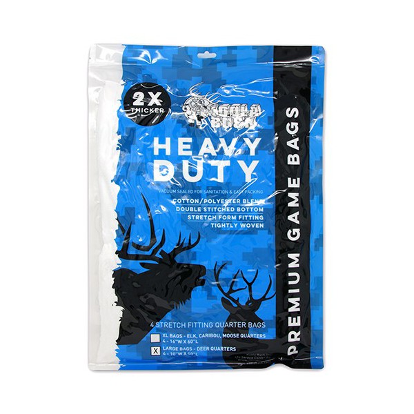 KOOLA BUCK Heavy Duty Deer Quarter Game Bag L 4 Pack