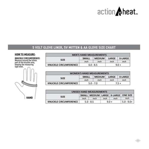 Men's ActionHeat AA Battery Heated Mittens