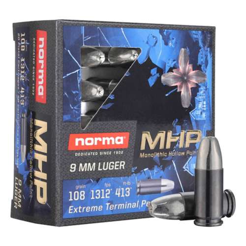 Norma Dedicated Home Defence MHP Pistol Ammunition 20 Round Box
