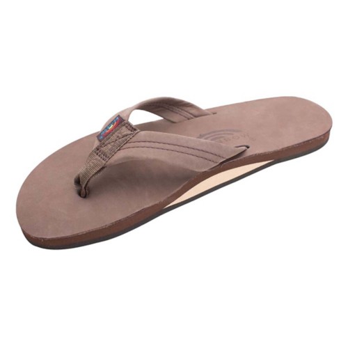 Men's Rainbow Single Layer Premier Leather Flip Flop Sandals