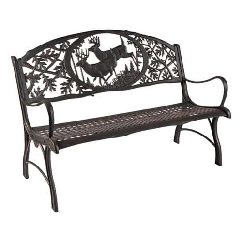 Painted Sky Designs Cast Iron Bucks Bench | SCHEELS.com