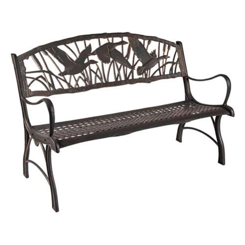Painted Sky Designs Cast Iron Geese Bench