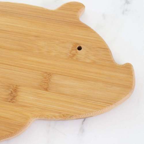 Totally Bamboo Pig Shaped Bamboo Serving and Cutting Board