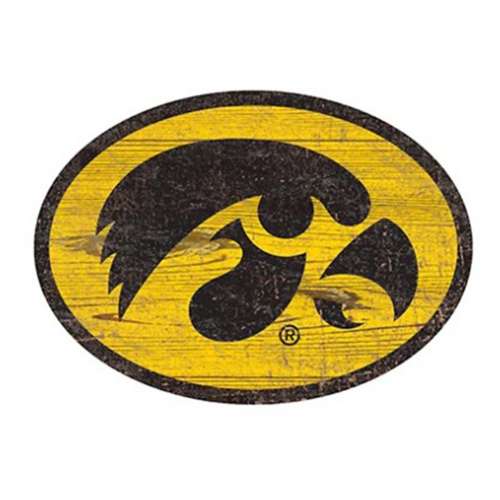Fan Creations Iowa Hawkeyes Distressed Logo Sign