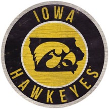 Fan Creations Iowa Hawkeyes Circle State Sign