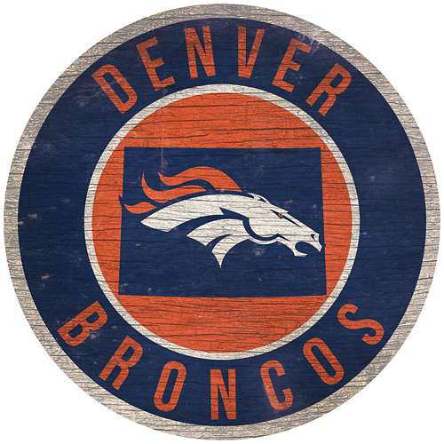 Fan Creations Denver Broncos Circle State Sign