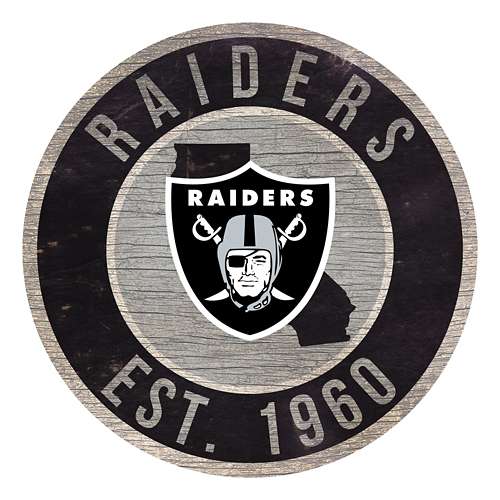 Fan Creations Las Vegas Raiders Circle State Sign