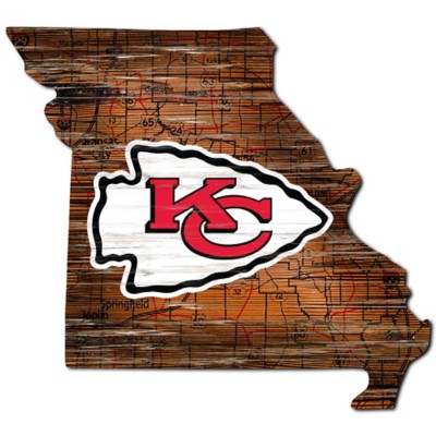 Fan Creations Kansas City Chiefs Distress State Sign