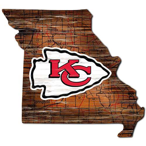 Fan Creations Kansas City Chiefs Distress State Sign | SCHEELS.com