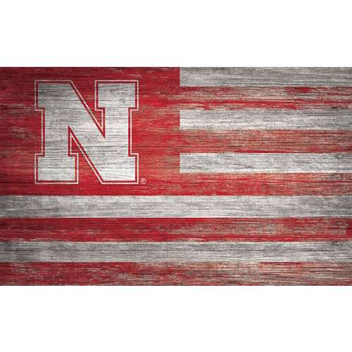 Fan Creations Nebraska Cornhuskers Distressed Flag Sign