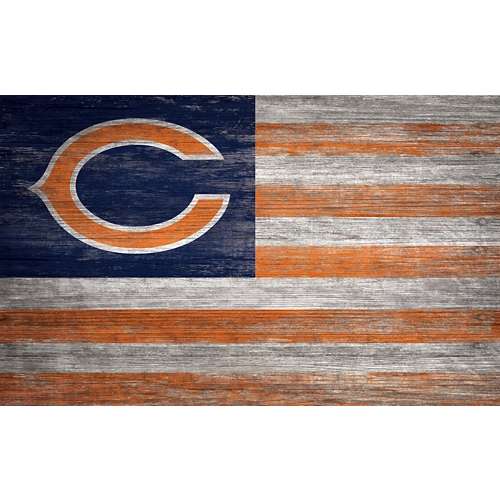 Fan Creations Chicago Bears Distressed Flag Sign