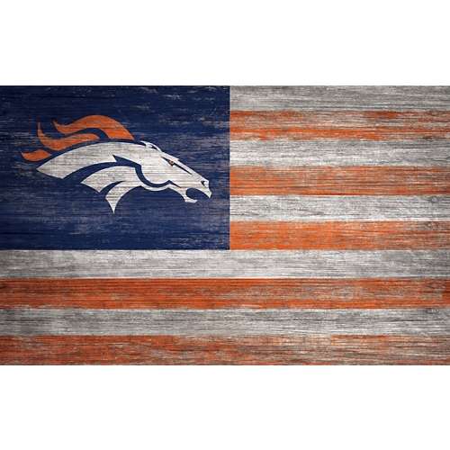 Fan Creations Denver Broncos Distressed Flag Sign