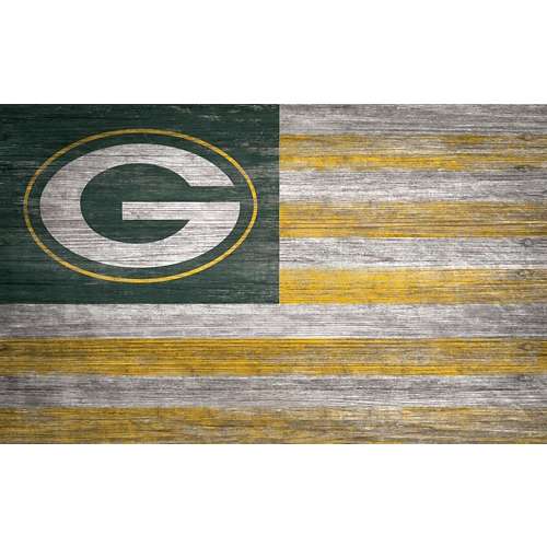 Fan Creations Green Bay Packers Distressed Flag Sign
