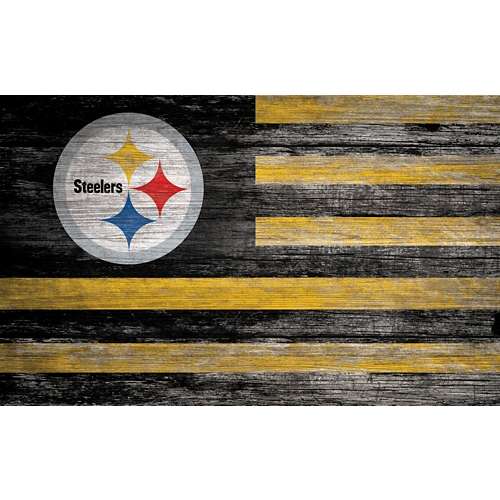 Fan Creations Pittsburgh Steelers Distressed Flag Sign