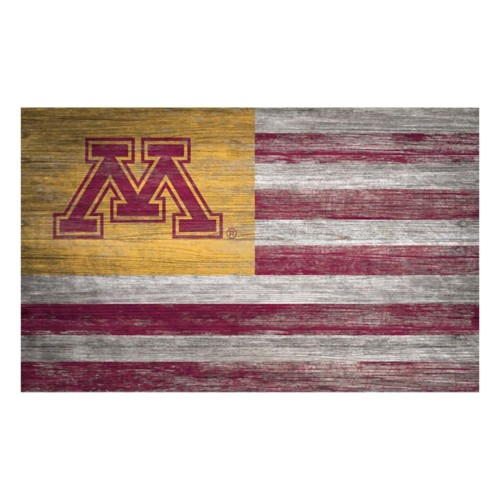 Fan Creations Minnesota Golden Gophers Distressed Flag Sign - Primary Image