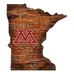 Fan Creations Minnesota Golden Gophers Distressed State Sign - Thumbnail 1 of 2