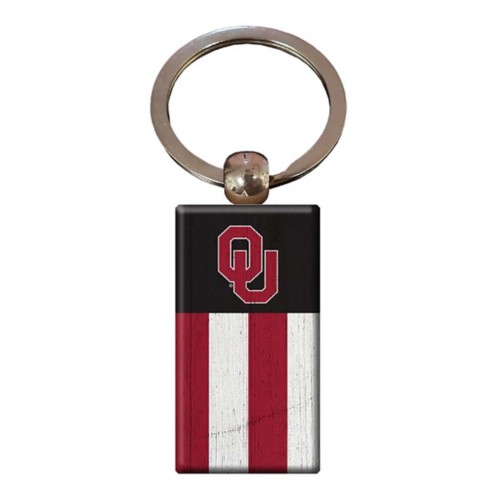 Fan Creations Oklahoma Sooners Wooden Flag Keychain