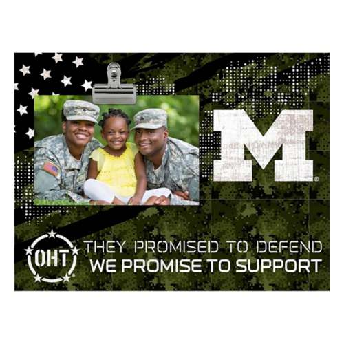Fan Creations Michigan Wolverines Operation Hat Trick Flag Photo Frame