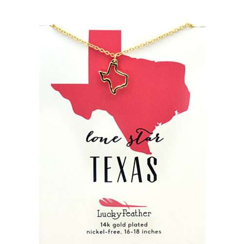 Lucky Feather State Necklace