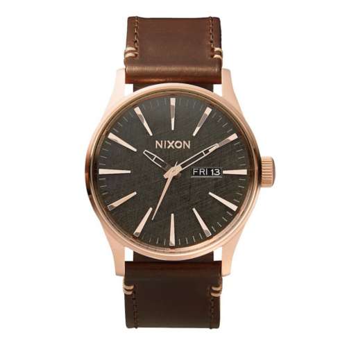 Nixon Sentry Leather Watch