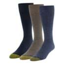 Men's Gold Toe Hosiery GoldToe Micro Flat Knit 3 Pack Crew Socks