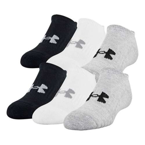 Kids' Under Armour Training Cotton 6 Pack No Show Socks
