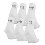 Adult Under Armour Training Cotton 6 Pack Quarter Socks - Thumbnail 2 of 2