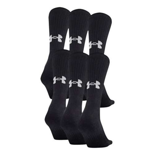 Kids' Under Armour Training Cotton 6 Pack Crew Socks