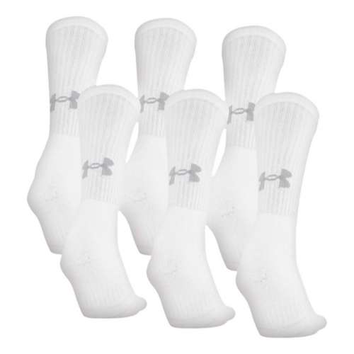 Adult Under Armour Training Cotton 6 Pack Crew Socks