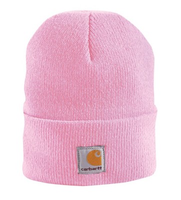 baby pink carhartt beanie