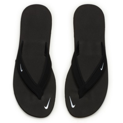 nike celso flip flops black