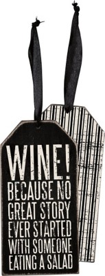 Primitives By Kathy Wine Because Bottle Tag