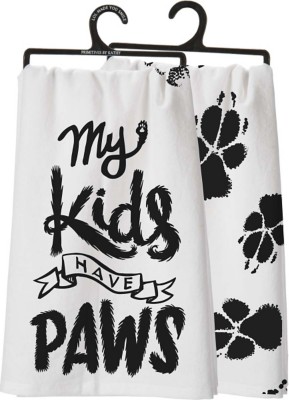 Primitives By Kathy My Kids Have Paws Dish Towel