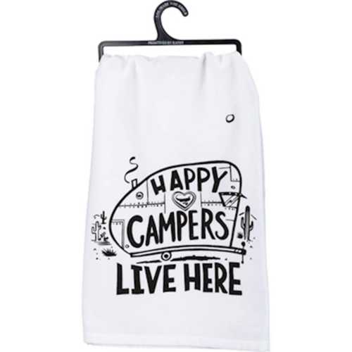 Primitives by Kathy Happy Campers Dish Towel