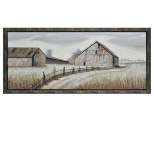 Crestview Collection Dusty Road Framed Painted Canvas