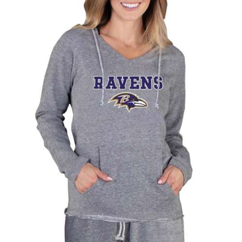 NFL Team Apparel Girls' Baltimore Ravens Color Run White Hoodie