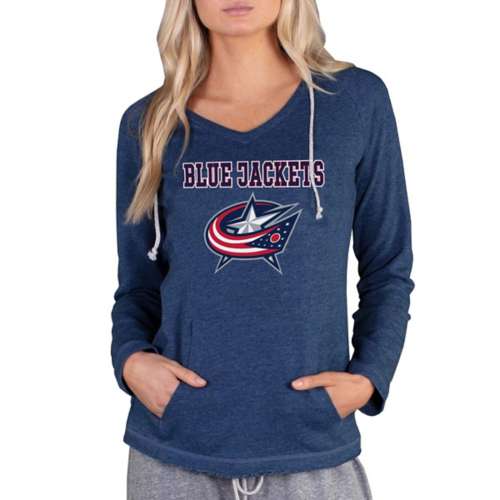 Chicago Blackhawks Concepts Sport Women's Mainstream Terry Tri-Blend Long Sleeve Hooded Top - Gray